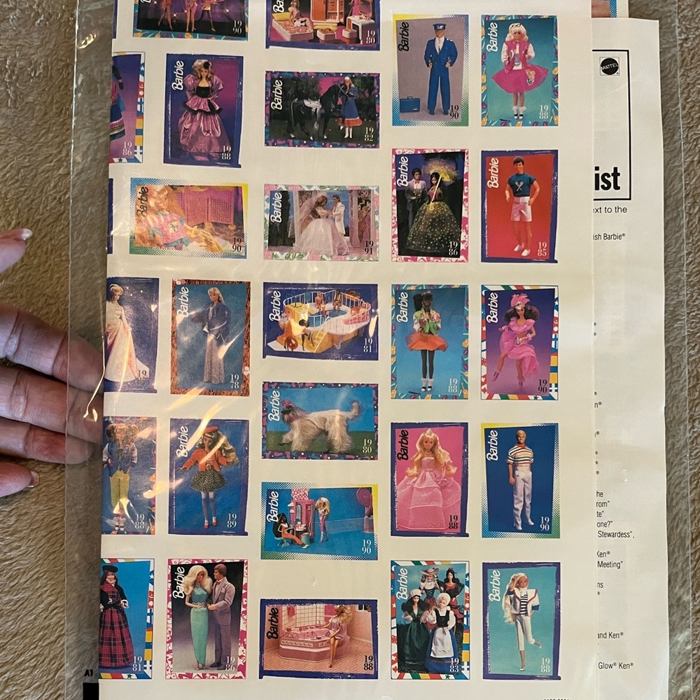 Barbie Poster of All 300 Images from 1959-1991 Barbie Trading Card Images! - Picture 4 of 6